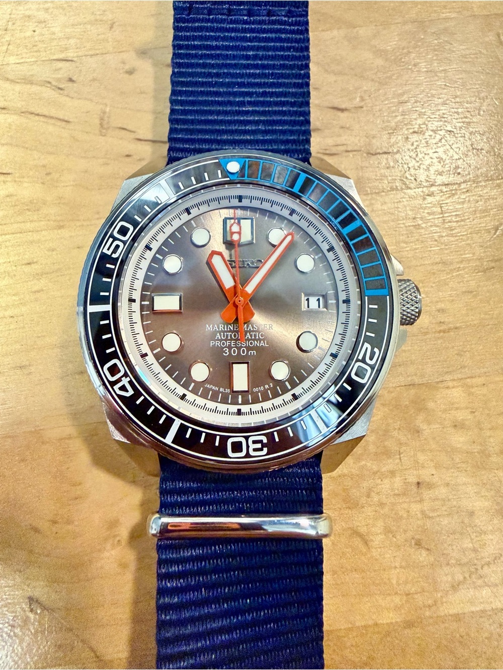 Custom 44mm Automatic Seiko Mod Watch NH3 Diver
